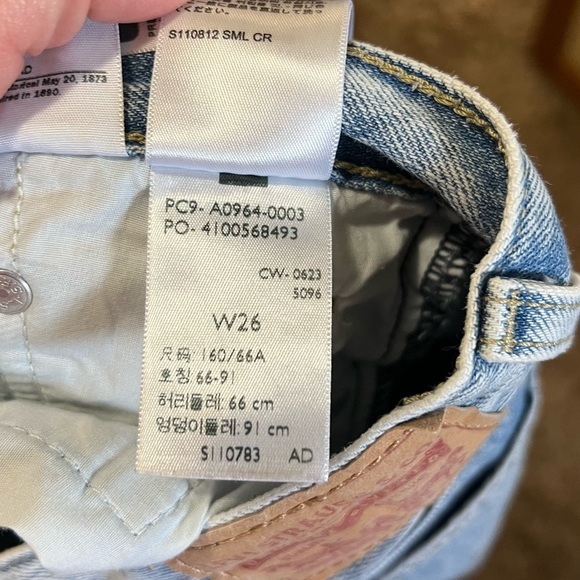 Levi's Light Blue Straight Leg Jeans - Picture 4 of 5